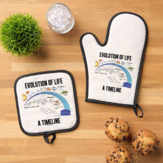 Evolution Of Life A Timeline Biology Oven Mitt & Pot Holder Set
