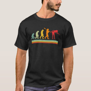 Evolution of Man Billiard Pool Evolution Retro T-Shirt