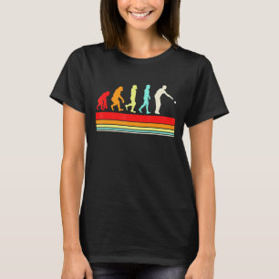 Evolution of Man Bocce Retro Vintage Style Bocce T-Shirt