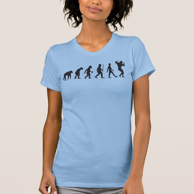 Evolution of Man - Bodybuilder T-Shirt (Front)