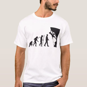 evolution of man climbing T-Shirt