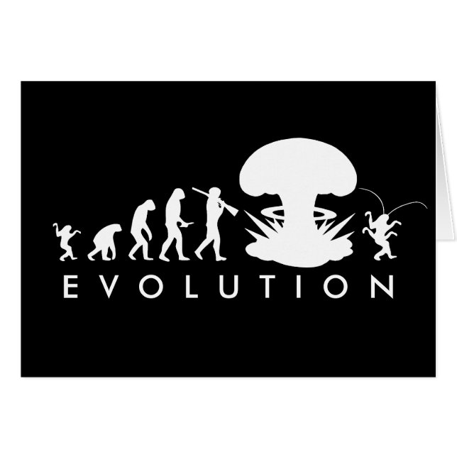Evolution of Man & Cockroach Funny Evolution Chart (Front Horizontal)