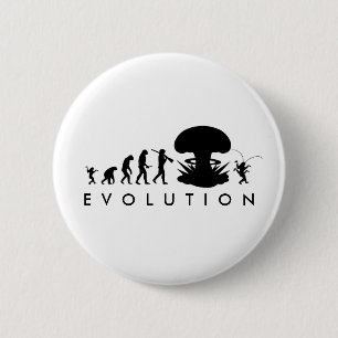 Evolution of Man & Cockroach Funny Evolution Chart 6 Cm Round Badge