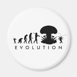Evolution of Man & Cockroach Funny Evolution Chart Magnet