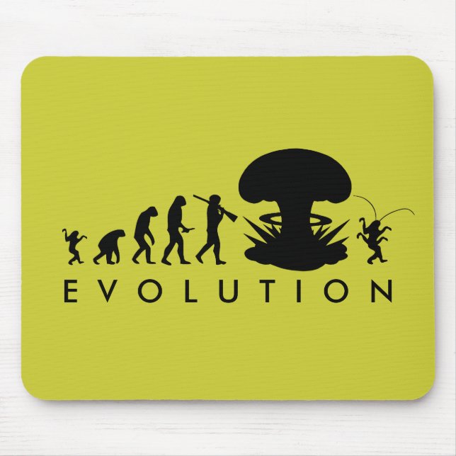 Evolution of Man & Cockroach Funny Evolution Chart Mouse Mat (Front)