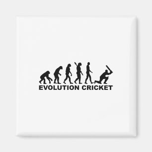 Evolution Of Man Cricket Shirt Magnet