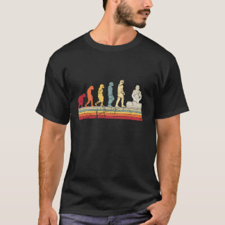 Evolution of man DJ Techno Vinyl Retro Vintage Mus T-Shirt