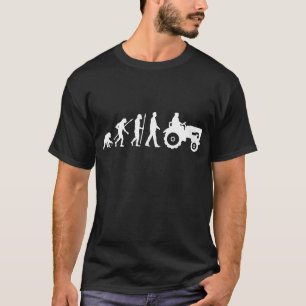 evolution of man farmer with tractor T-Shirt