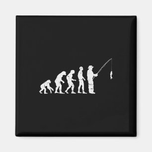 Evolution Of Man Fishing Funny Angling Fisherman A Magnet