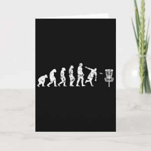 Evolution Of Man Frisbee Golfer Used Disc Golf Card