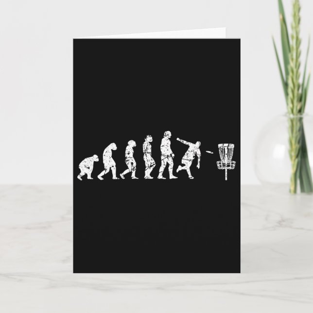 Evolution Of Man Frisbee Golfer Used Disc Golf  Card (Front)
