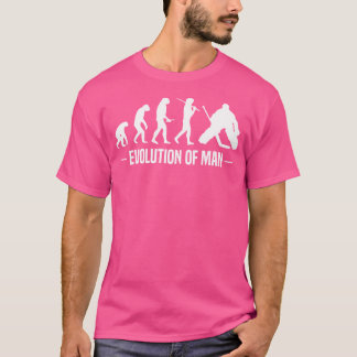 Evolution Of Man Funny Hockey Goalie T-Shirt