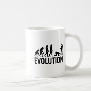 Evolution Of Man - Funny Man Kneeling Before A Y W Coffee Mug