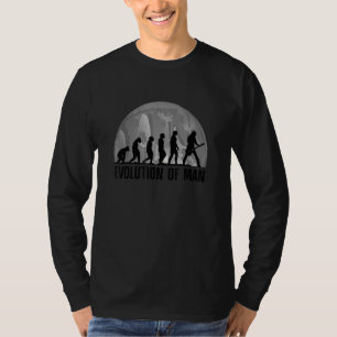 Evolution Of Man Guitar Player Rock Musician Bass T-Shirt