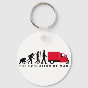 Evolution of man Piaggio Ape mini transporter Key Ring