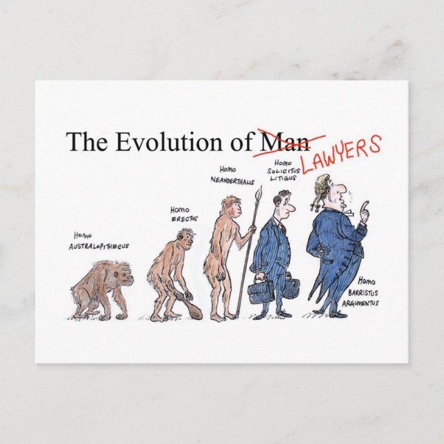 Evolution of Man postcard (Front)