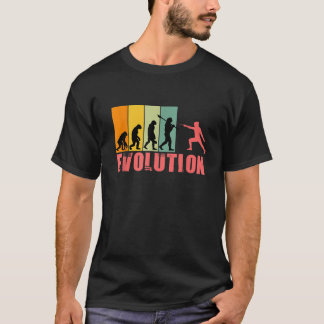 Evolution of Man Retro Fencing Evolution Fencer T-Shirt