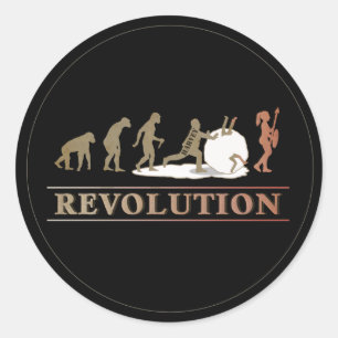 Evolution of Man Revolution of Women ID462 Classic Round Sticker