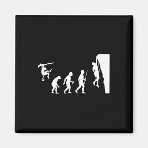 Evolution Of Man Rock Climbing Magnet