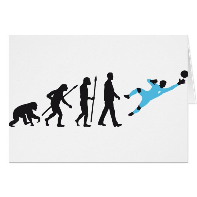 evolution of man soccer goal keeper (Front Horizontal)