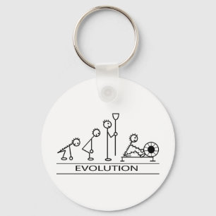 Evolution of man with rowing key ring