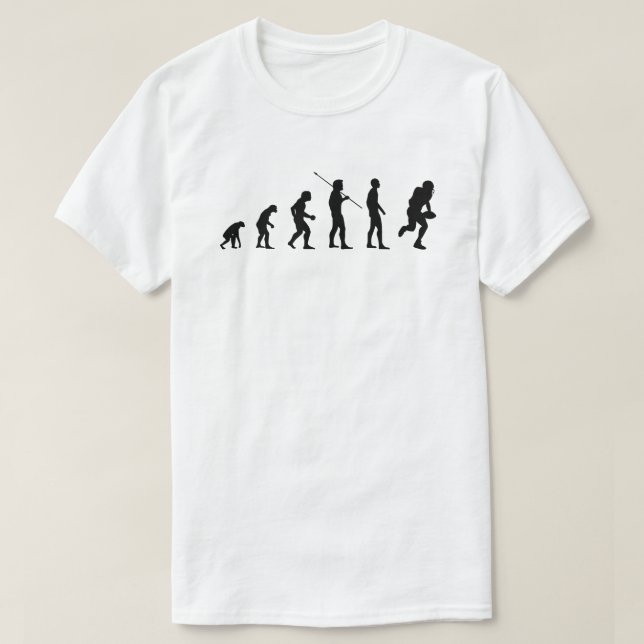 Evolution of Mankind • Funny American Football Bv T-Shirt (Design Front)