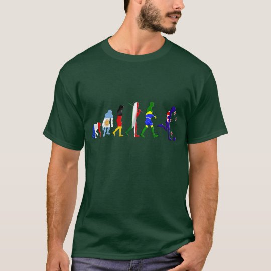Evolution of New Zealand Soccer football T-Shirt