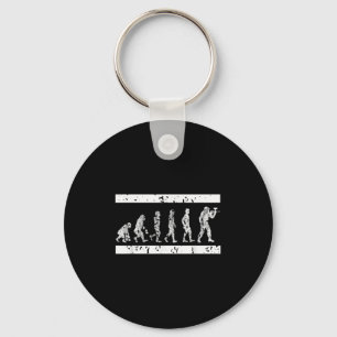 Evolution Of Paintball Player Humor Tactical Game Key Ring