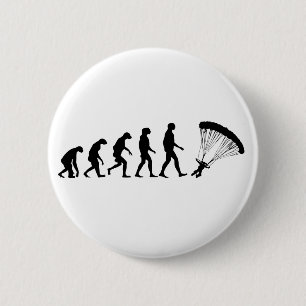 Evolution of Parachuting 6 Cm Round Badge