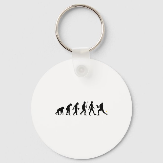 Evolution of pickleball pickle ball funny key ring (Front)