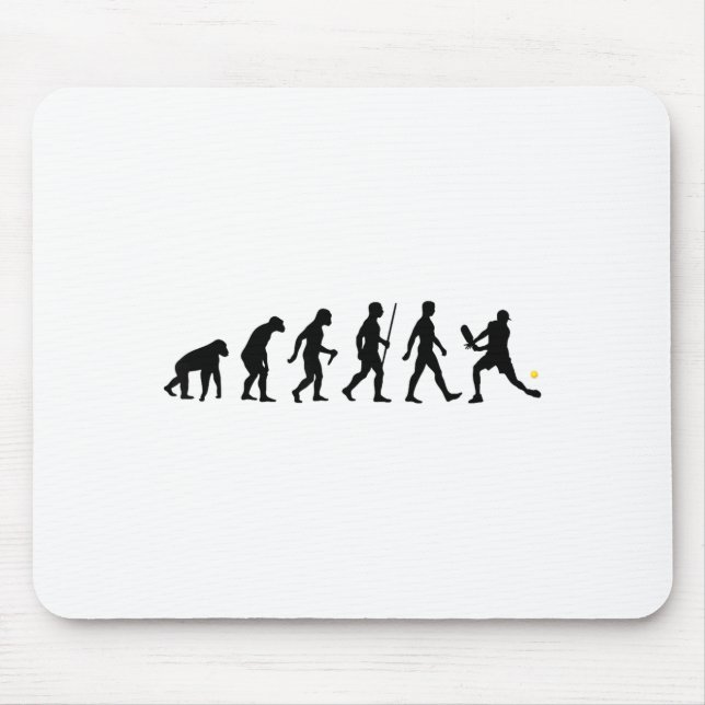 Evolution of pickleball pickle ball funny mouse mat (Front)