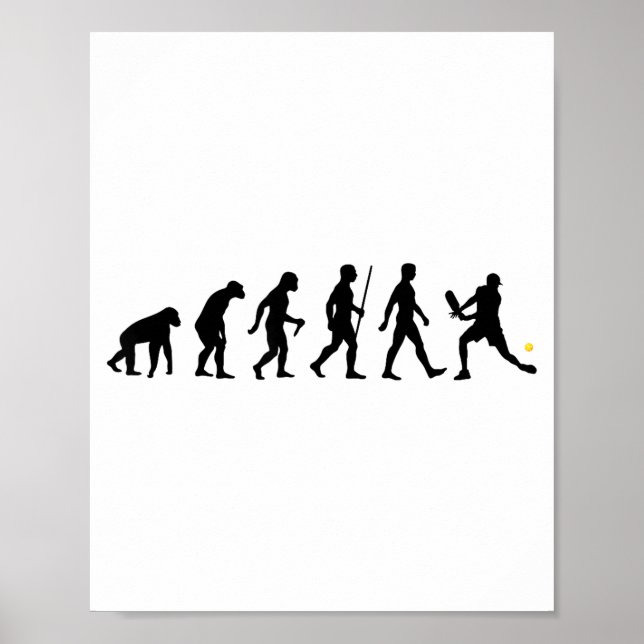Evolution of pickleball pickle ball funny poster (Front)