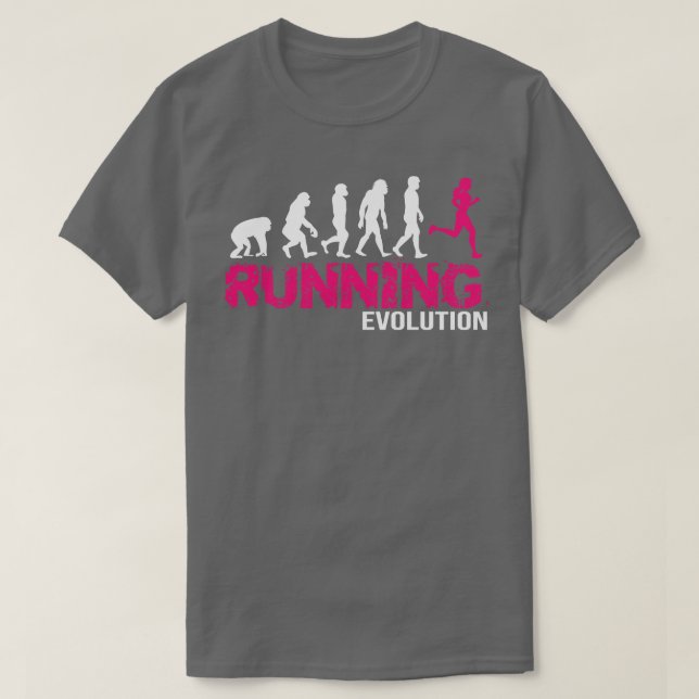 Evolution of Running Girls Runners gift T-Shirt (Design Front)