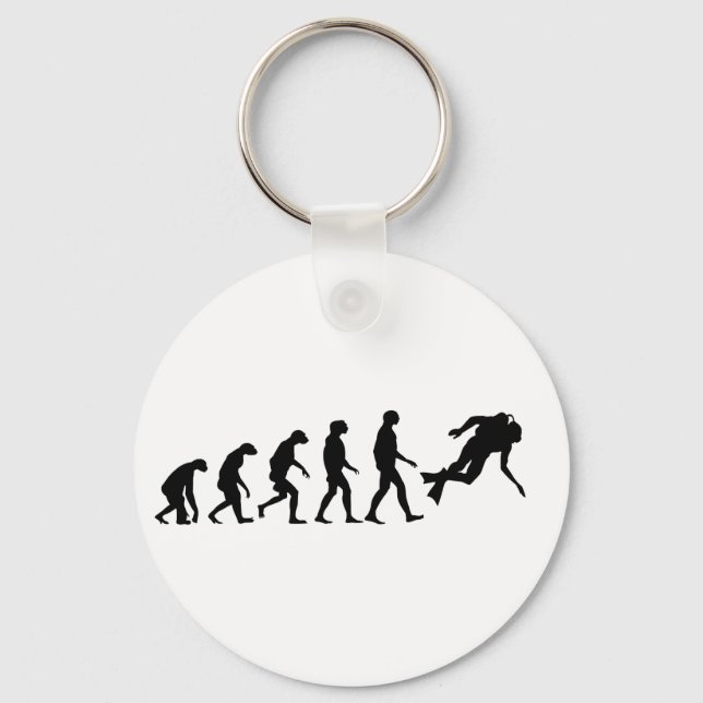 Evolution of Scuba Diving Key Ring (Front)