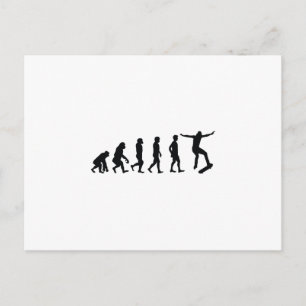 Evolution of Skateboarder Skateboarding Funny Gift Postcard