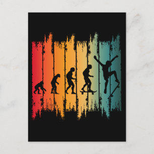 Evolution Of Skateboarding Skater Postcard