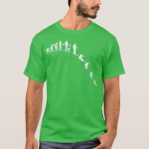 Evolution of Skiing - Evolving Man as a Skier, Ski T-Shirt