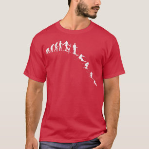 Evolution of Skiing Evolving Man as a Skier, Ski T-Shirt