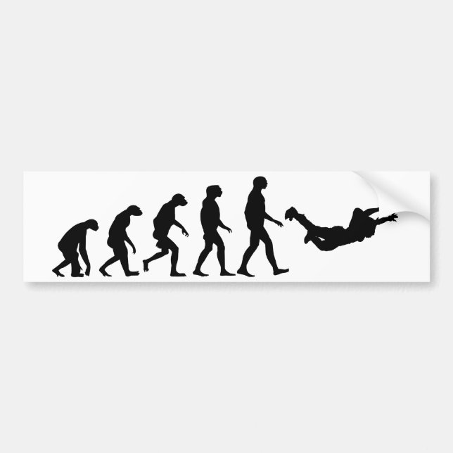 Evolution of Skydiving Bumper Sticker (Front)