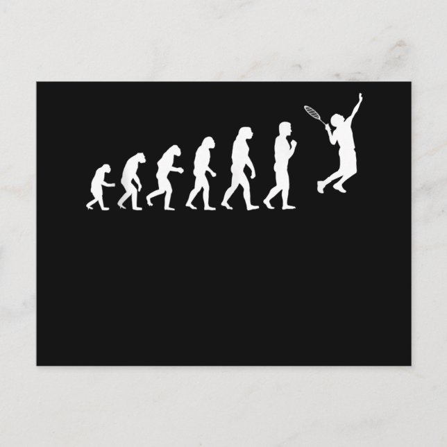 Evolution Of Tennis  Cute I Love Lawn Tennis Gift Announcement Postcard (Front)