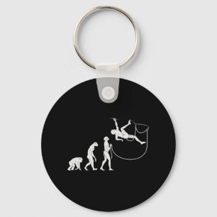 Evolution Of The Climber  Fun Rock Climbing  Key Ring