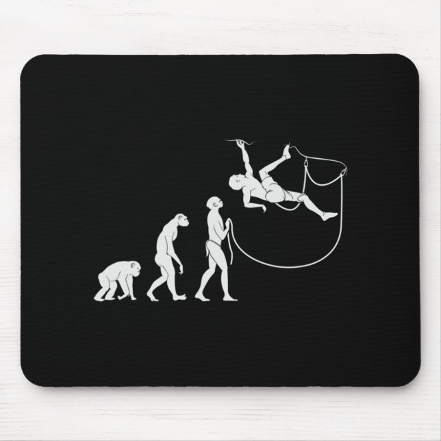 Evolution Of The Climber  Fun Rock Climbing  Mouse Mat (Front)