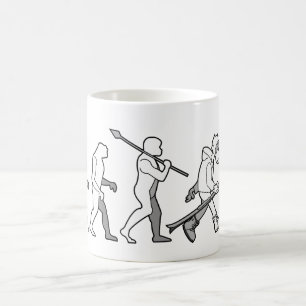 Evolution of the snow boarder coffee mug