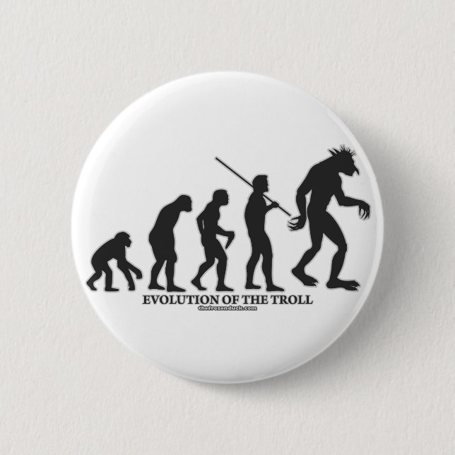 Evolution of the Troll 6 Cm Round Badge (Front)