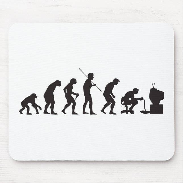Evolution of Video Games Gaming Gamer Mouse Mat (Front)