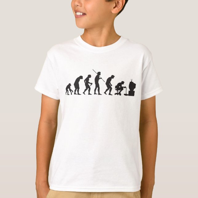 Evolution of Video Games Gaming Gamer T-Shirt (Front)