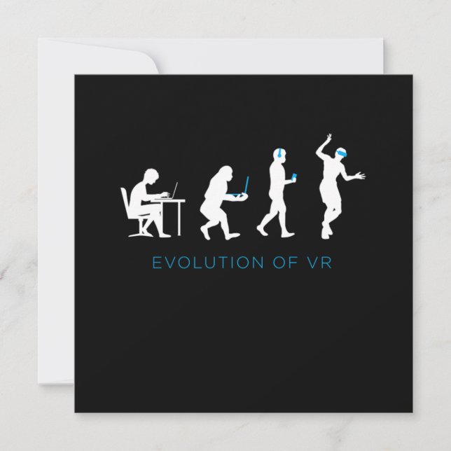 Evolution Of VR Virtual Reality Gamer Gaming Gift Invitation (Front)