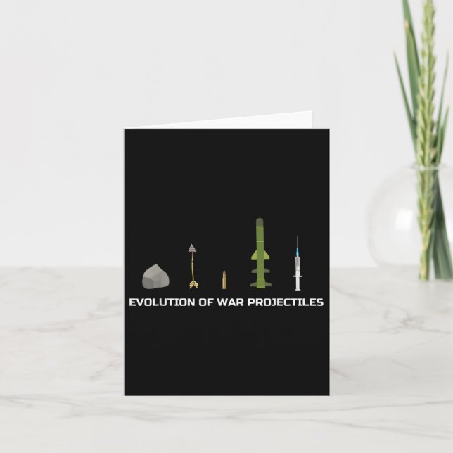 Evolution Of War Projectiles Anti-vaccination Meme Card (Front)