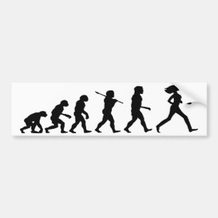 Evolution of Woman Light Bumper Sticker