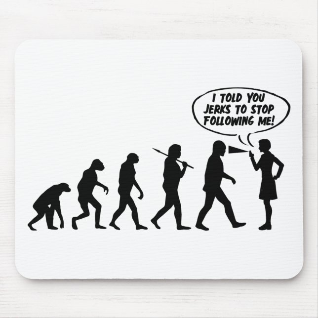 Evolution Of Women Pepper Spray - Funny Feminist Mouse Mat (Front)